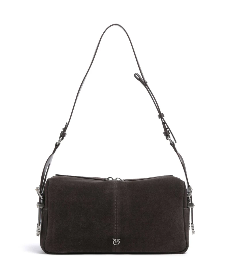 Pinko 24 Classic Borsa a spalla marrone/chicco di caffe/old silver