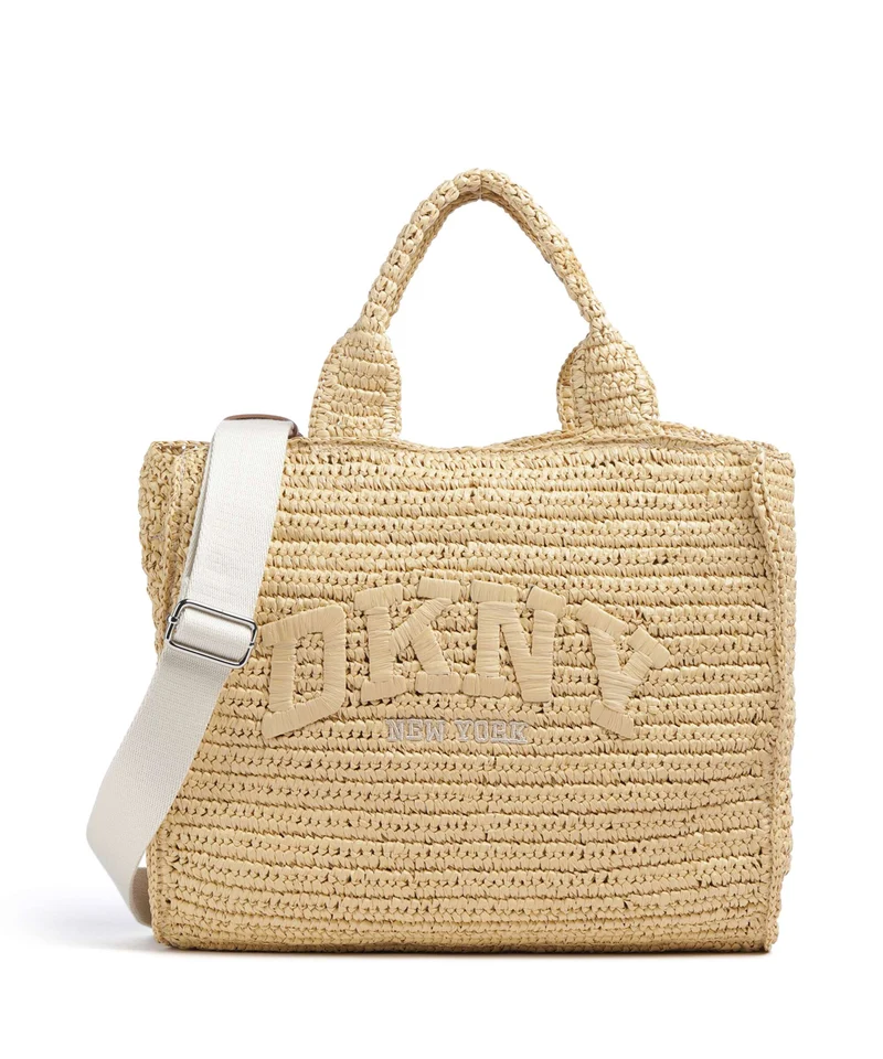 DKNY Hadlee Medium Borsa a mano natural/saddle