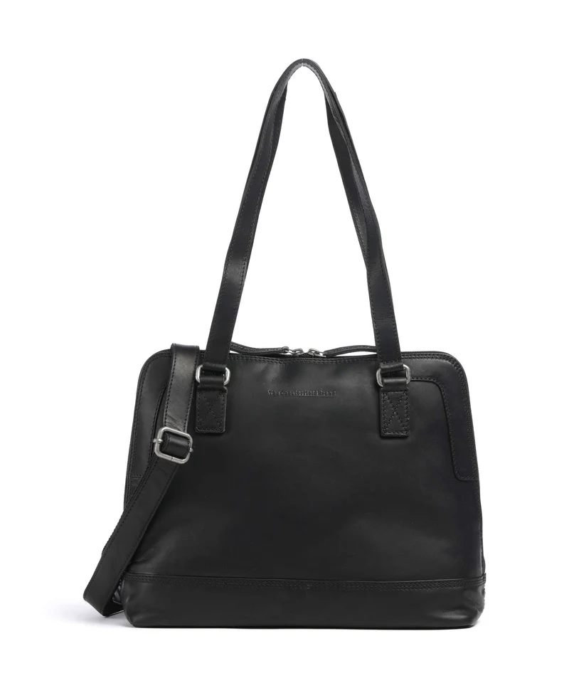 The Chesterfield Brand Wax Pull Up Cow Seron Borsa a spalla black