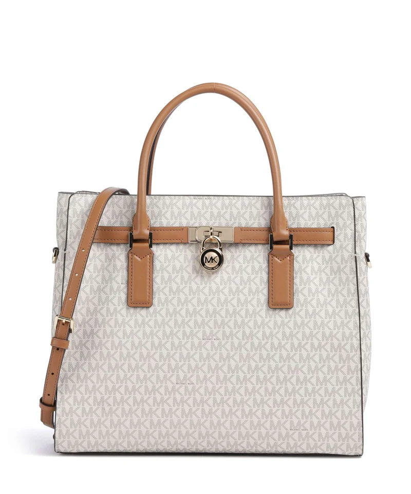 Michael Kors Hamilton Moderne Large Borsa a mano vanilla/acorn