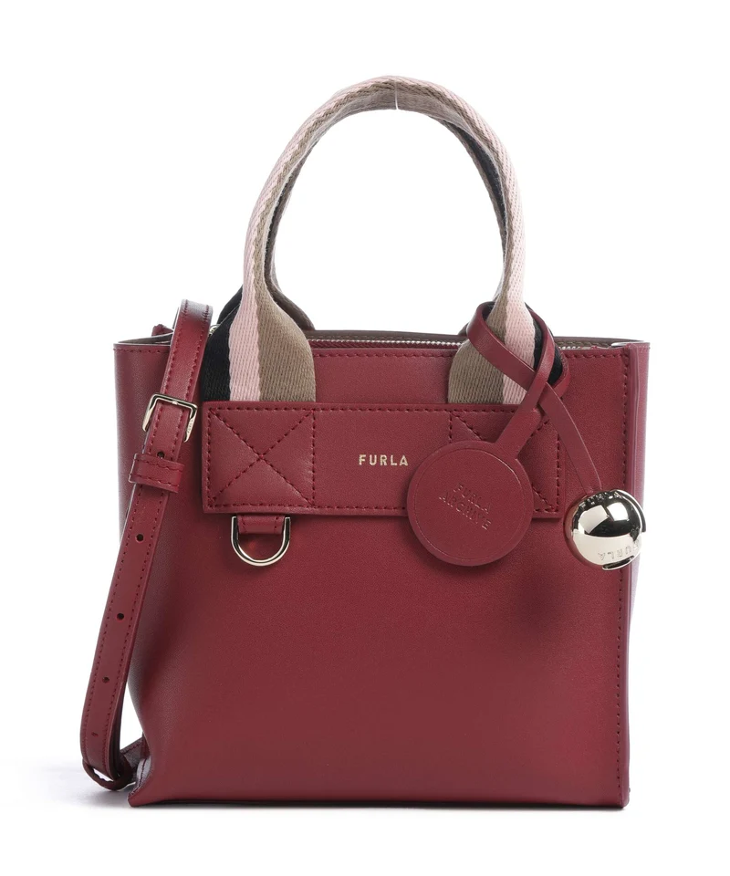 Furla Divide It Mini Borsa a mano toni ciliegia
