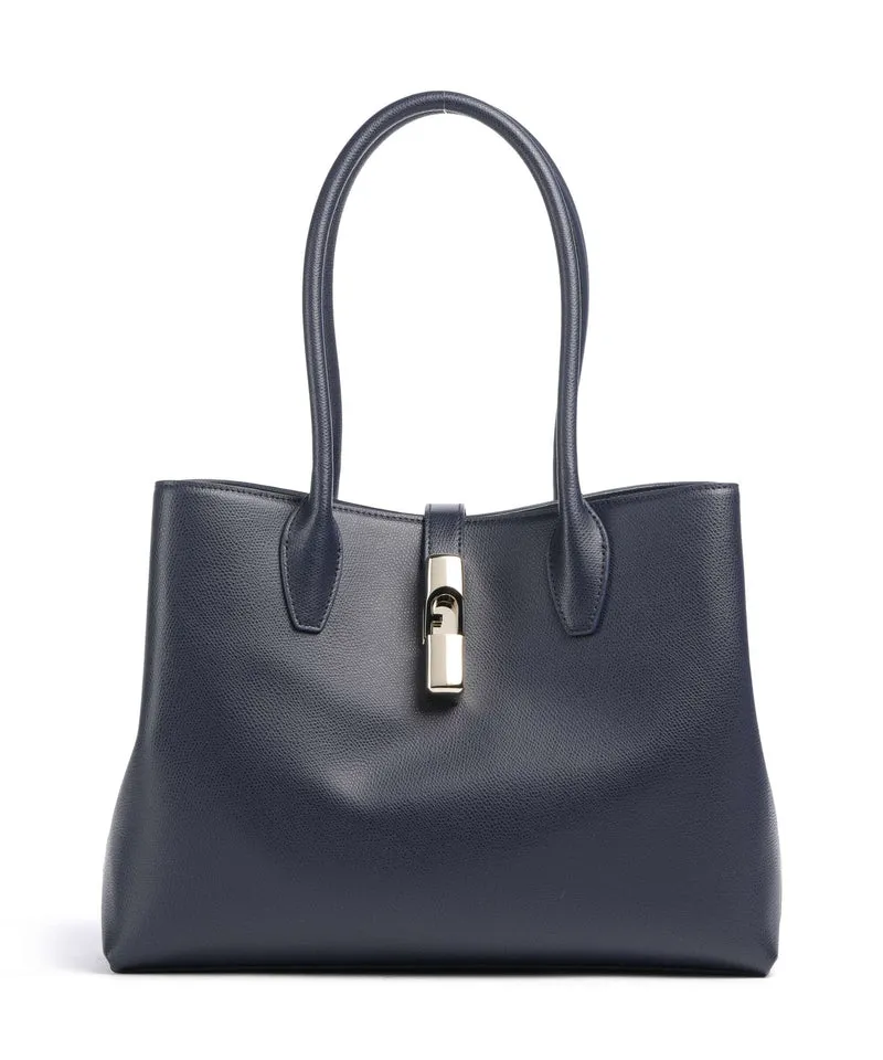 Furla Goccia M Borsa shopper ink blue