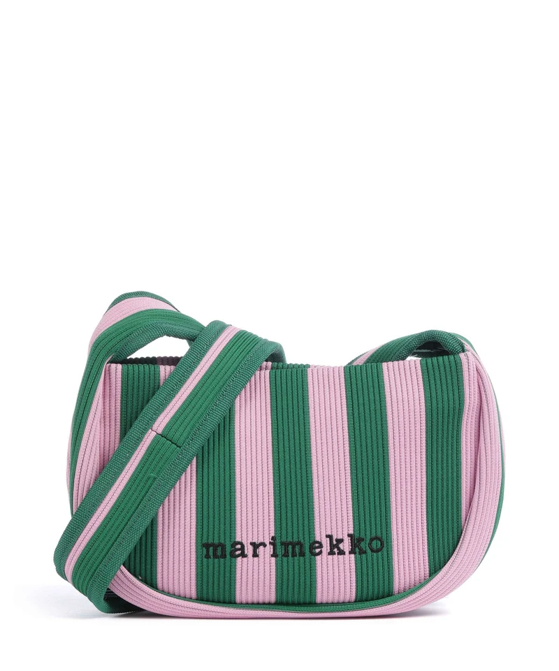 Marimekko Knitted Merirosvo Borsa a spalla pink/dark green