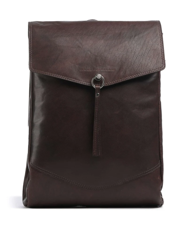 Spikes & Sparrow Bronco Marlotte Zaino porta pc dark brown