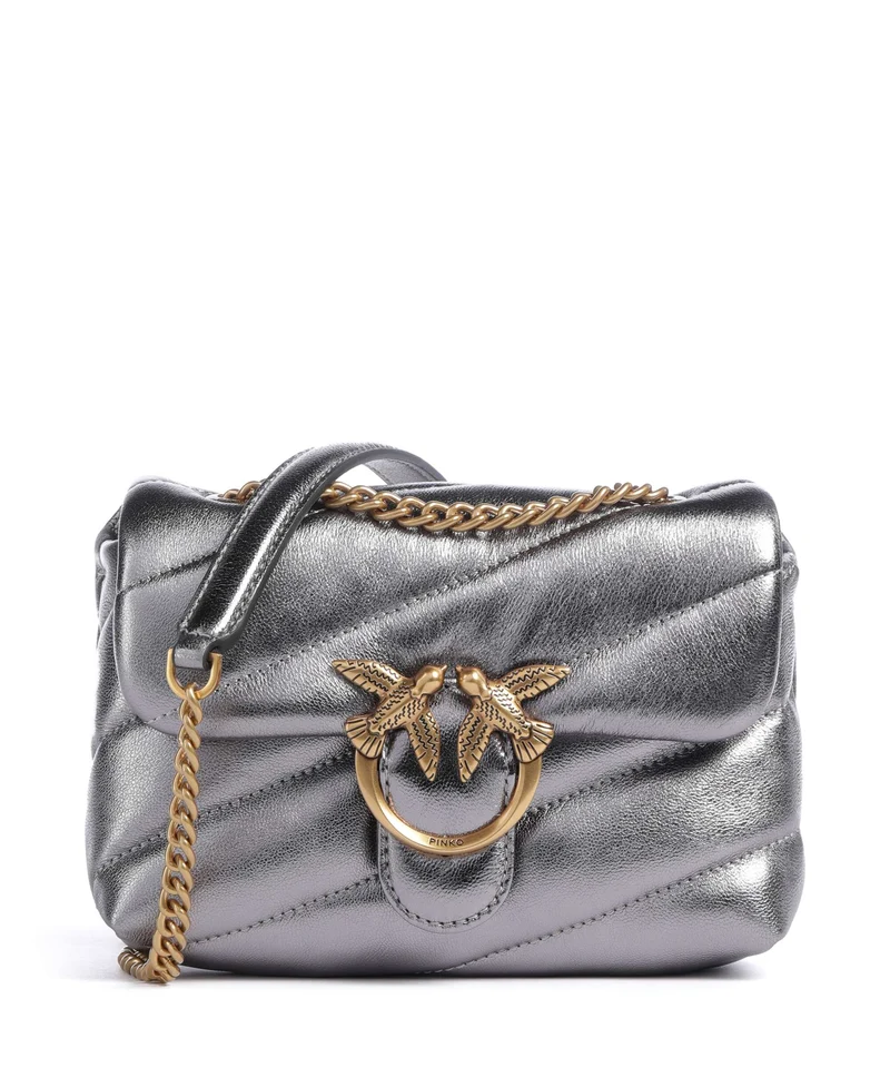 Pinko Love Puff Baby Borsa a spalla antracite/antique gold