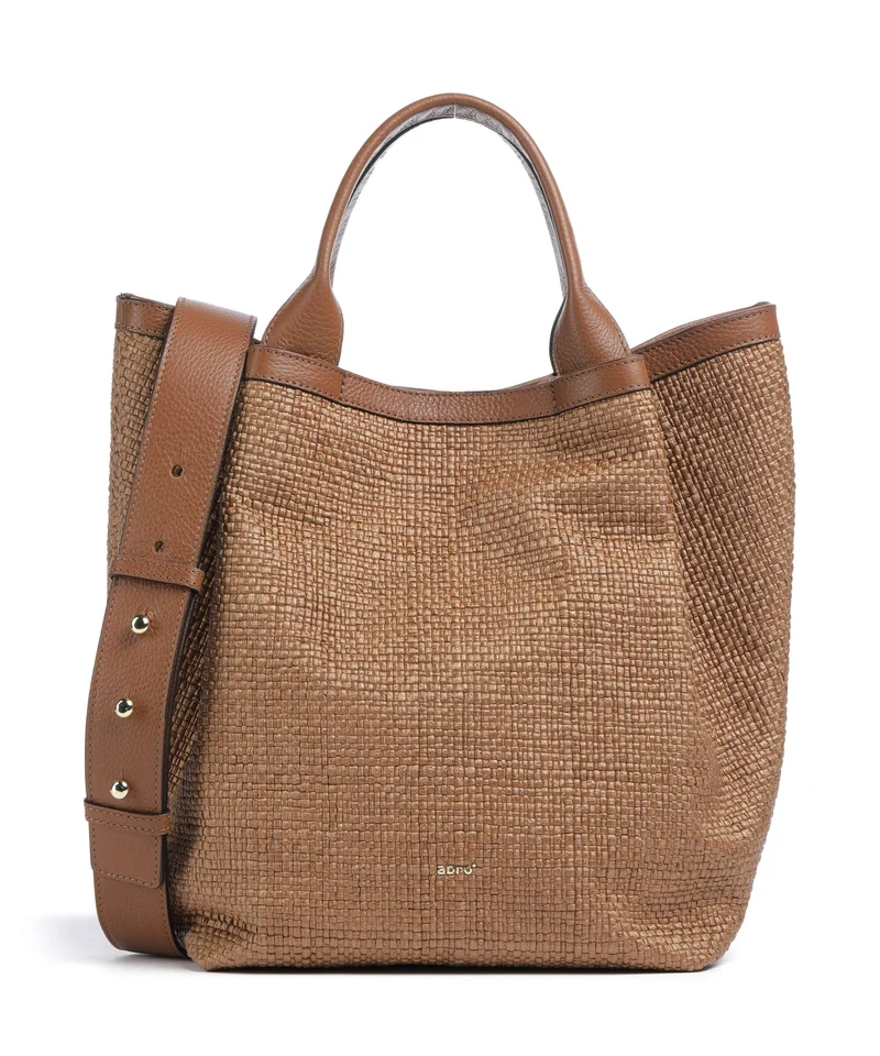 Abro Raffia Intreccio Essential Medium Borsa a mano caramel/cognac