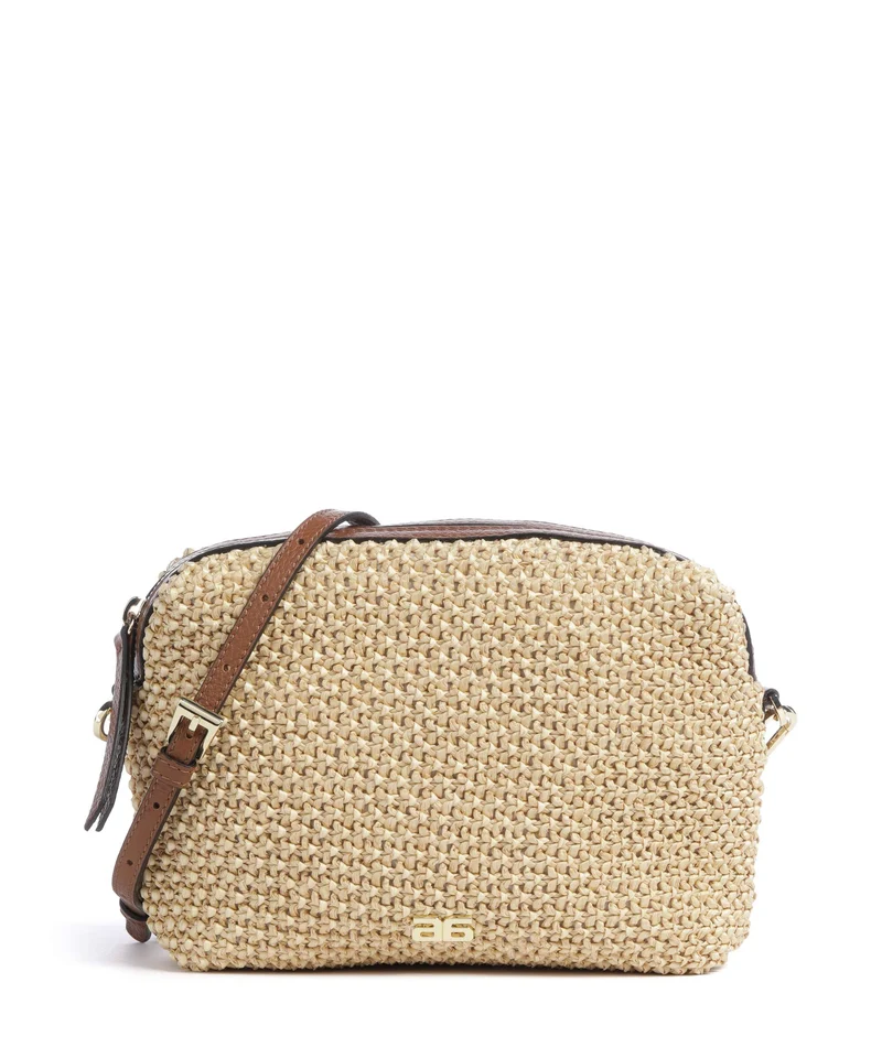 Abro Maglia Raffia Kaia Borsa a tracolla natural/nut