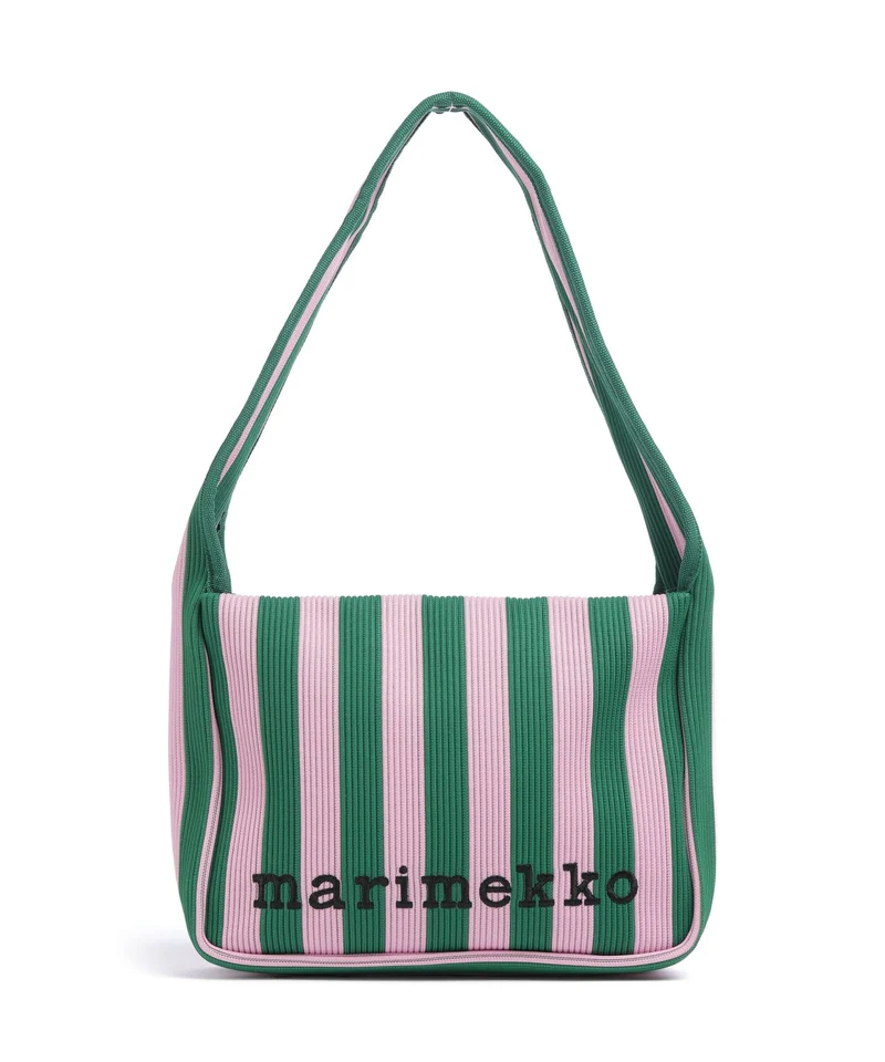 Marimekko Knitted Merirosvo Borsa a spalla pink/dark green