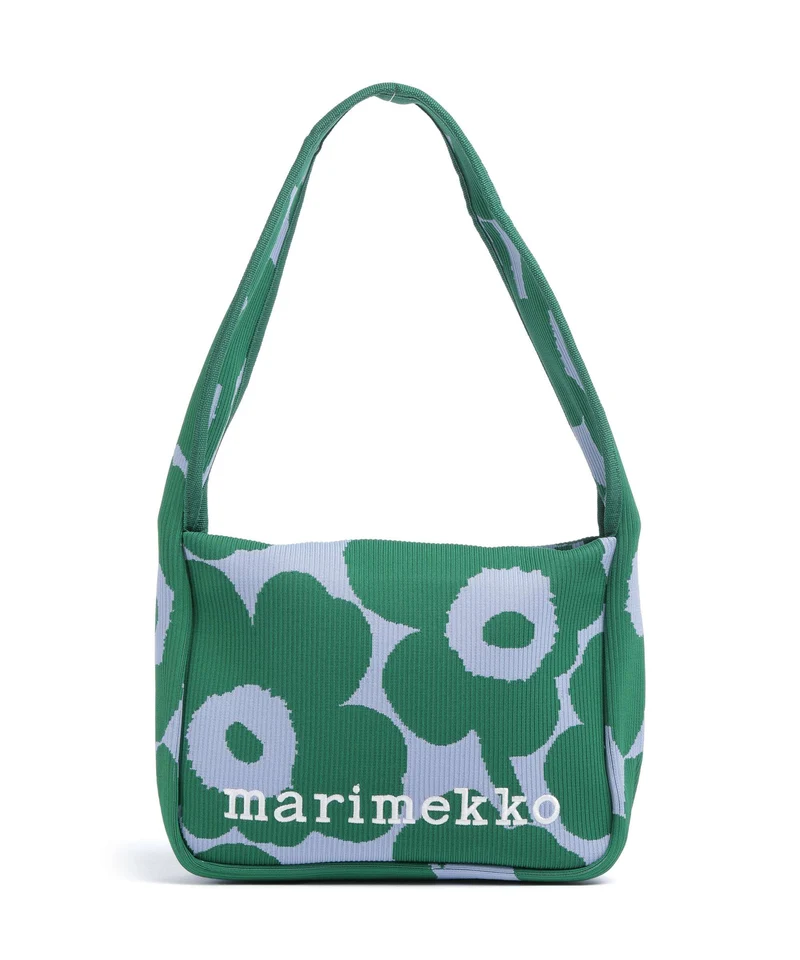Marimekko Knitted Unikko Borsa a spalla dark green/blue