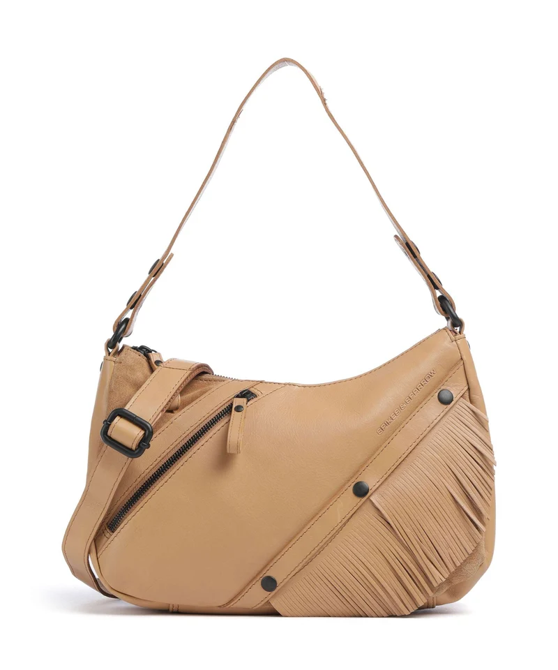 Spikes & Sparrow Suede Mix Jadeline Borsa a spalla camel