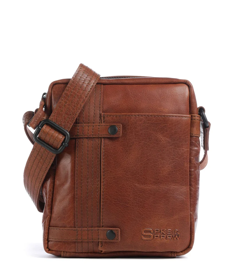 Spikes & Sparrow Bronco Benn Borsa a tracolla brandy