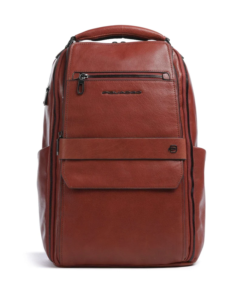 Piquadro Solm Zaino porta pc cuoio