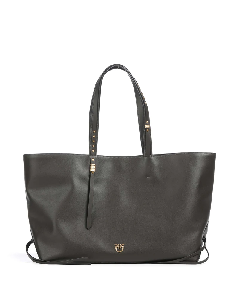 Pinko Borsa shopper verde fango/antique gold