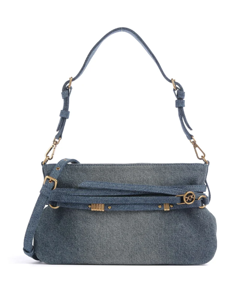 Pinko Belt Mini Borsa a spalla lavaggio medio/antique gold