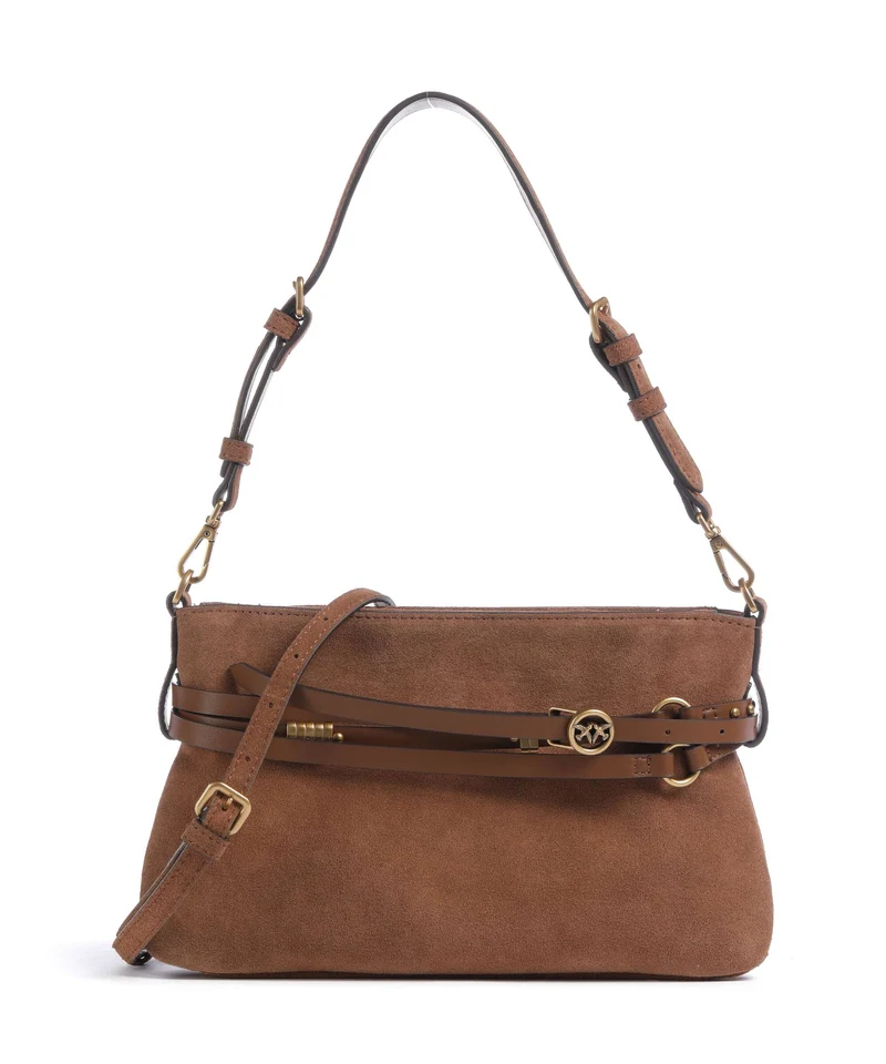 Pinko Belt Mini Borsa a spalla marrone/leone/antique gold