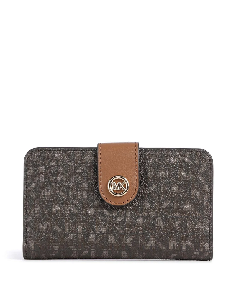 Michael Kors MK Pop Charm Medium Portafoglio brown/acorn