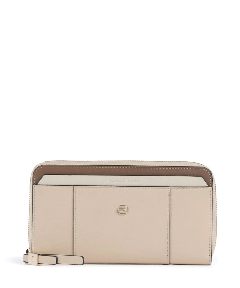 Piquadro Circle Portafoglio beige/cuoio