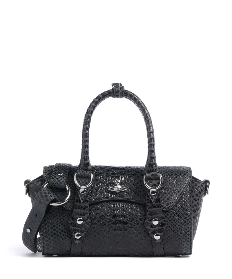Vivienne Westwood Bettina Snake Effect Mini Borsa a mano dark grey