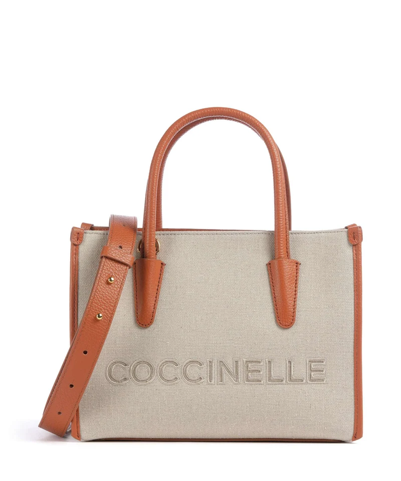 Coccinelle Myrtha Canvas Borsa a mano natural/crab