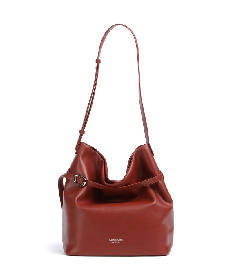 Emporio Armani Deva M Borsa a secchiello brandy