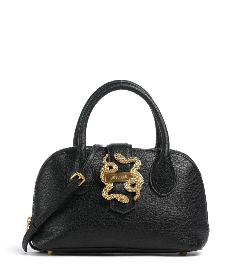 Just Cavalli Iconic Snakes Braided Borsa a mano black
