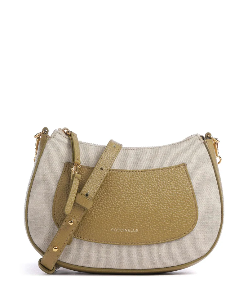 Coccinelle C-Easy Canvas Borsa a tracolla natural/seagrass
