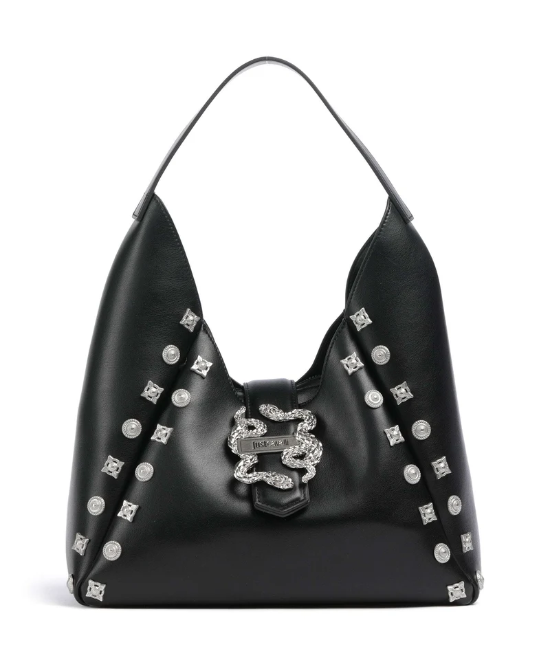 Just Cavalli Iconic Snakes Borsa hobo black