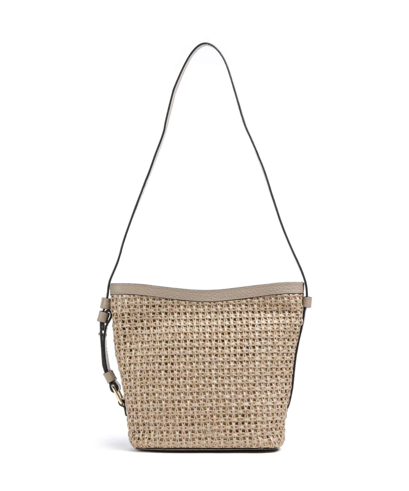 Abro Raffia Cordino Cosmo Borsa a tracolla siena