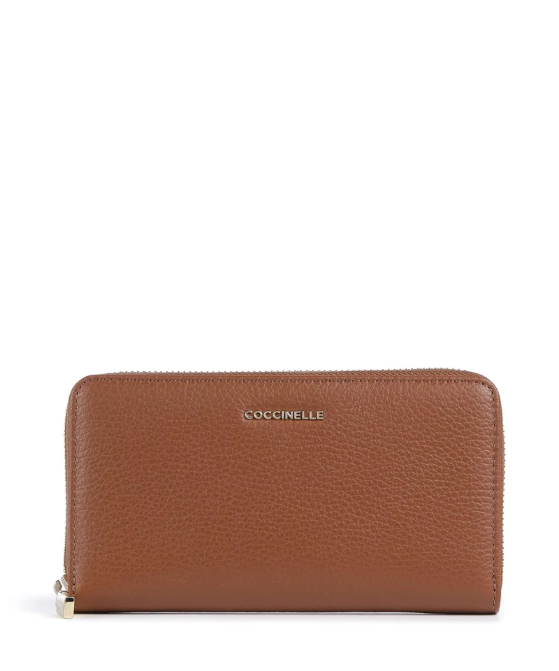 Coccinelle Metallic Soft Portafoglio cognac