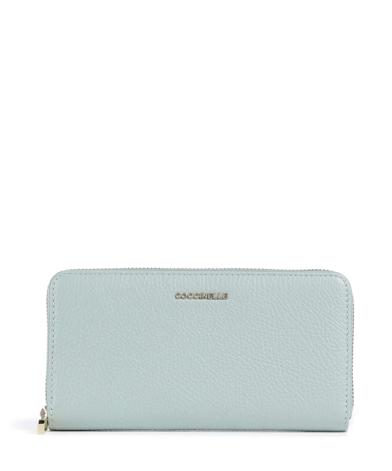 Coccinelle Metallic Soft Portafoglio aquamarine