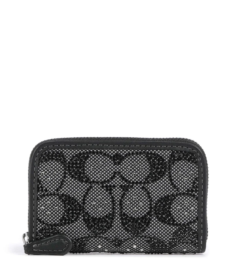 Coach Essential Crystal Signature Jacquard Portafoglio black