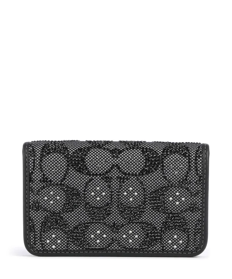 Coach Essential Crystal Signature Jacquard Portafoglio black