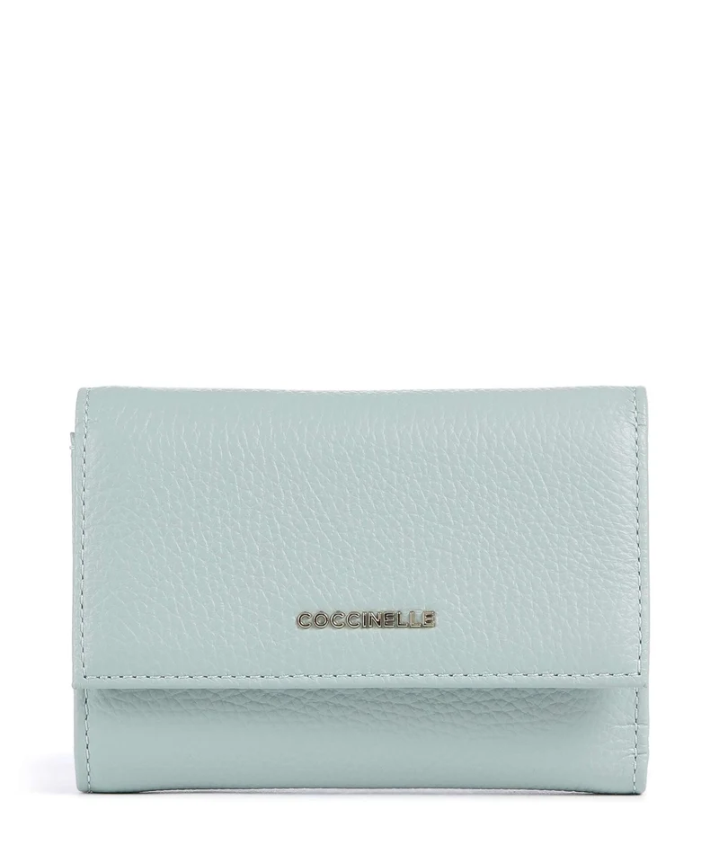 Coccinelle Metallic Soft Portafoglio aquamarine