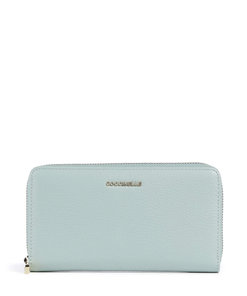 Coccinelle Metallic Soft Portafoglio aquamarine