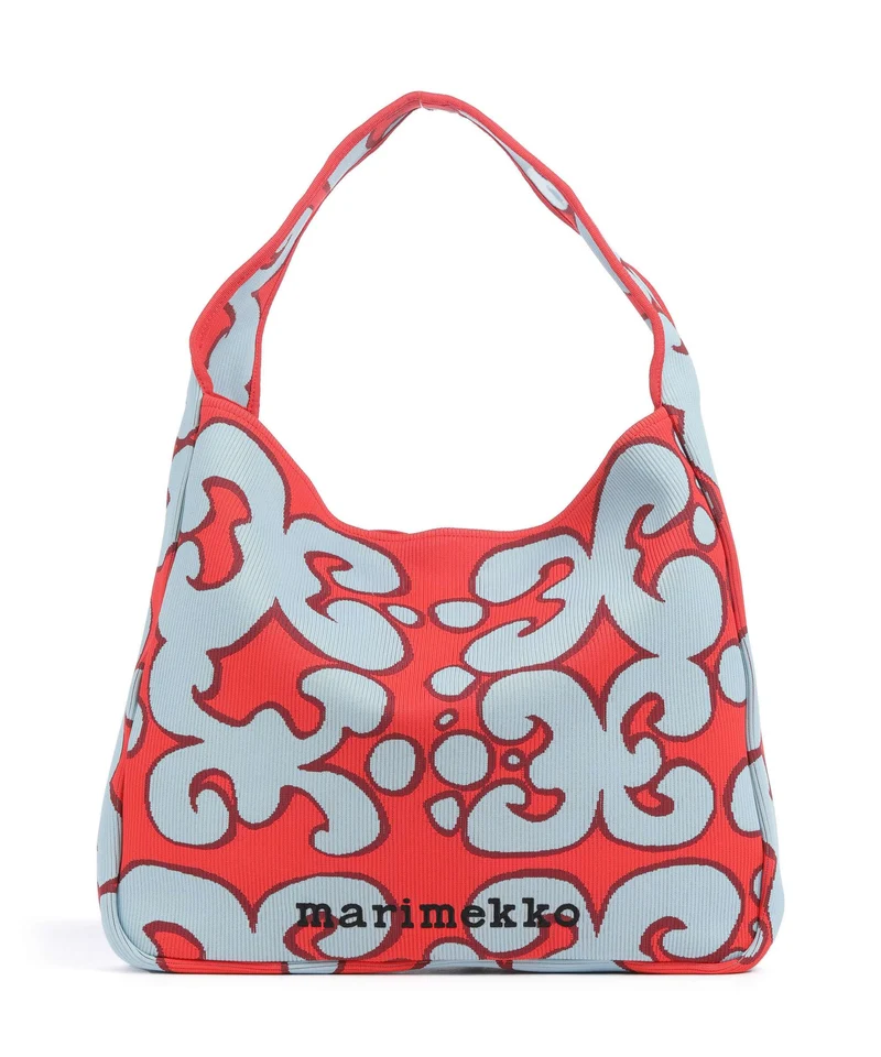 Marimekko Knitted Keidas Borsa hobo light blue/red