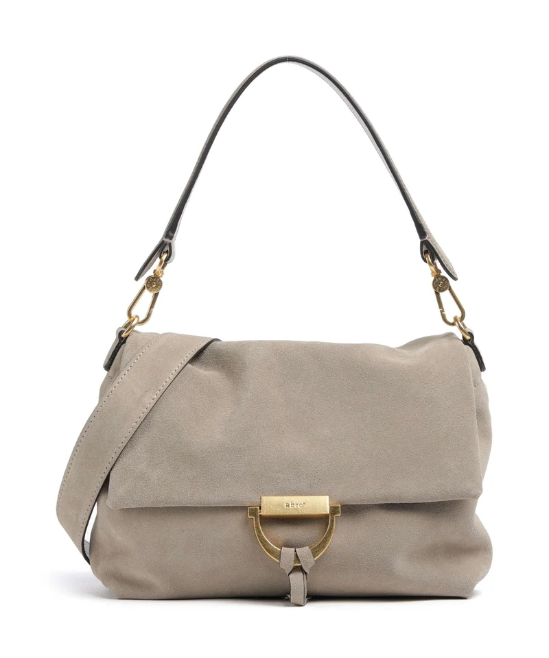 Abro Suede Temi Medium Borsa a spalla siena