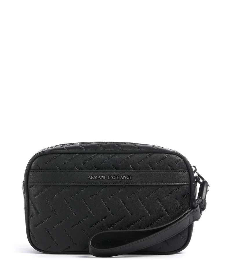 Armani Exchange Ginevra Embossed Borsa da toilette black