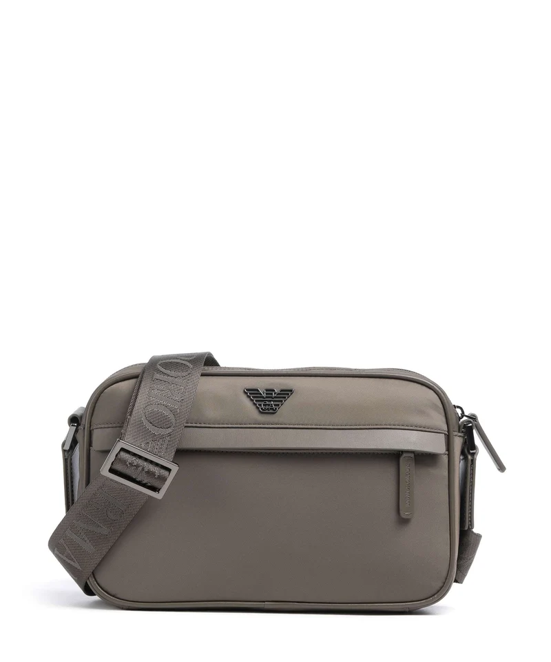 Emporio Armani Recycled Nylon Borsa a tracolla major brown