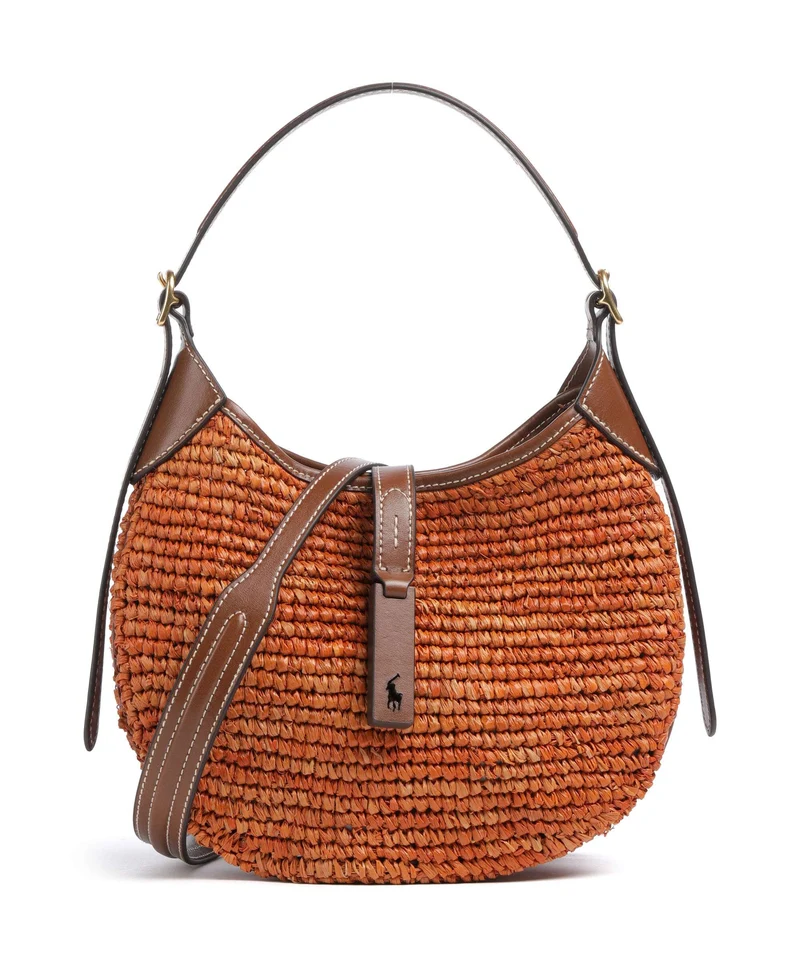 Polo Ralph Lauren ID Collection Small Borsa hobo sequoia/cuoio