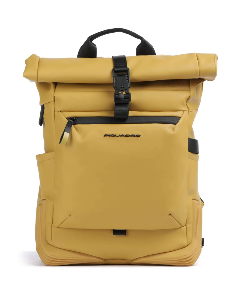 Piquadro Corner 2.0 Zaino roll-top ocra