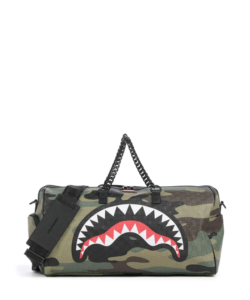 Sprayground Woodland Camo Check Borsone da weekend multicolour