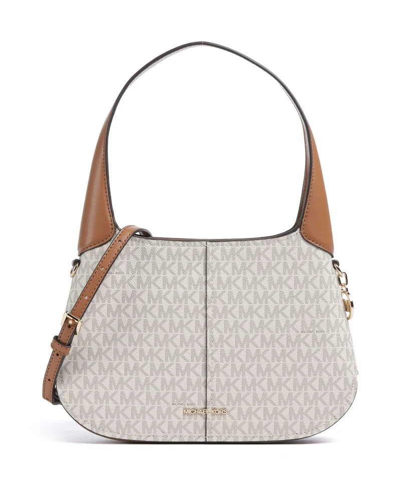 Michael Kors Alice Small Borsa a spalla vanilla/acorn