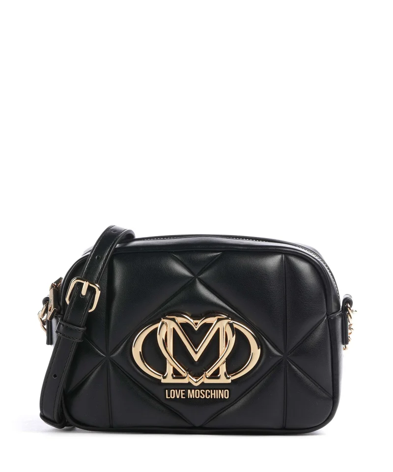 Love Moschino Embossed Q Borsa a tracolla black