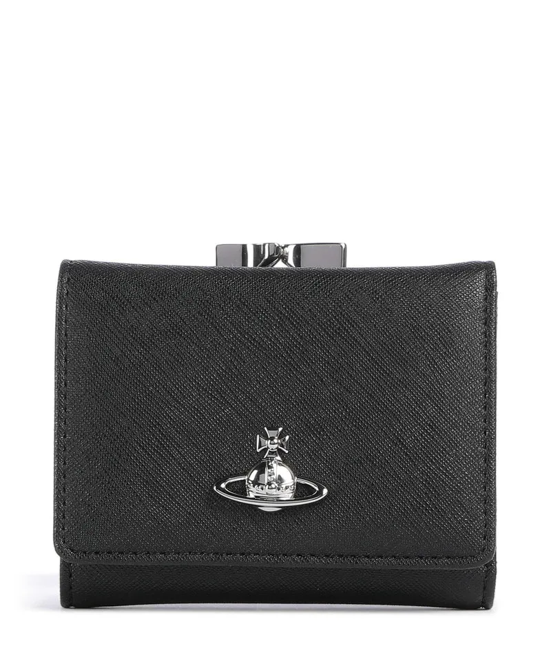 Vivienne Westwood Frame Saffiano Plain Small Portafoglio black