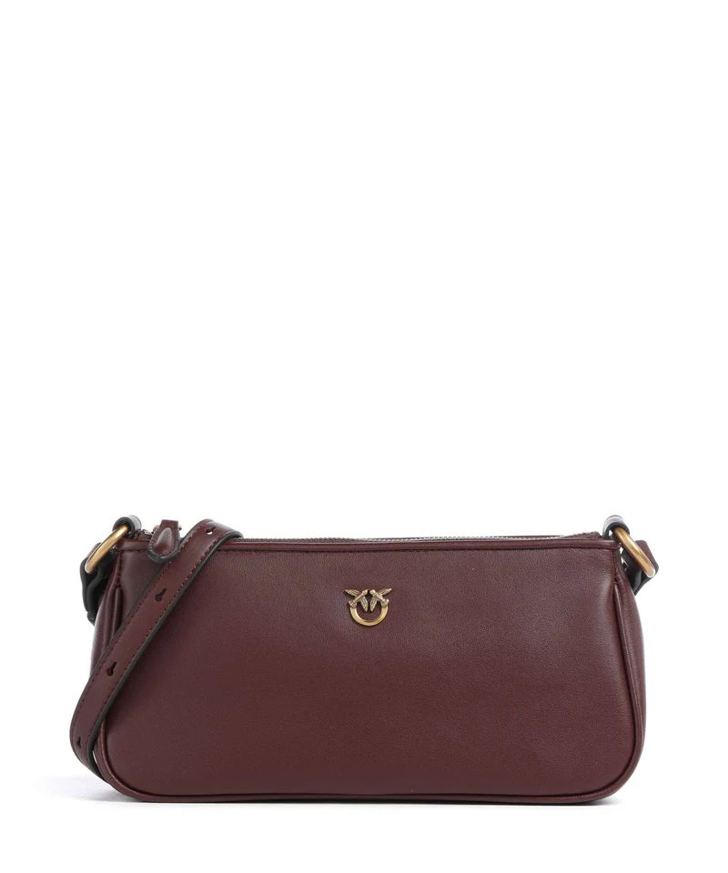 Pinko Half Moon Mini Borsa a tracolla burgundy wine/antique gold