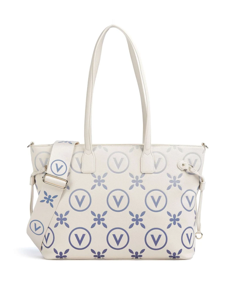 Valentino Bags Samba Re Print Borsa shopper ecru/bluette