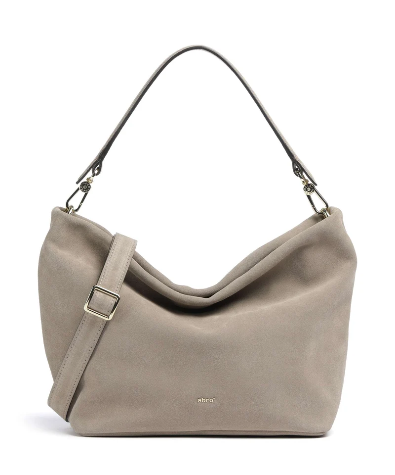 Abro Suede Ebony Borsa hobo siena