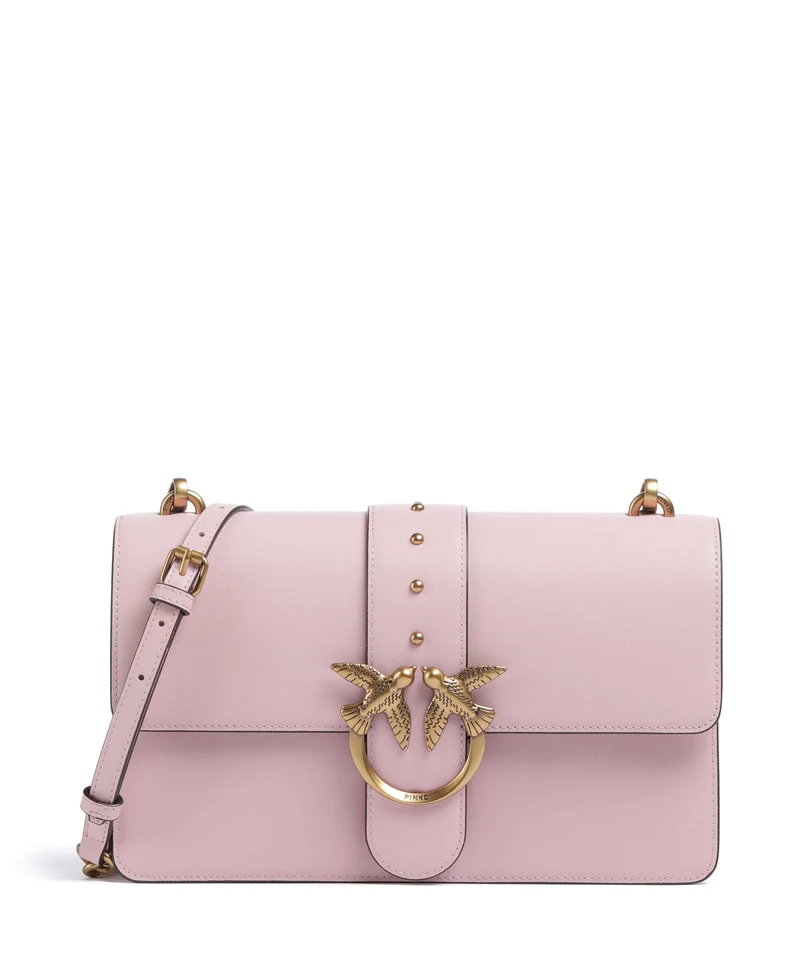 Pinko Love One Classic Borsa a tracolla rosa chiaro/antique gold