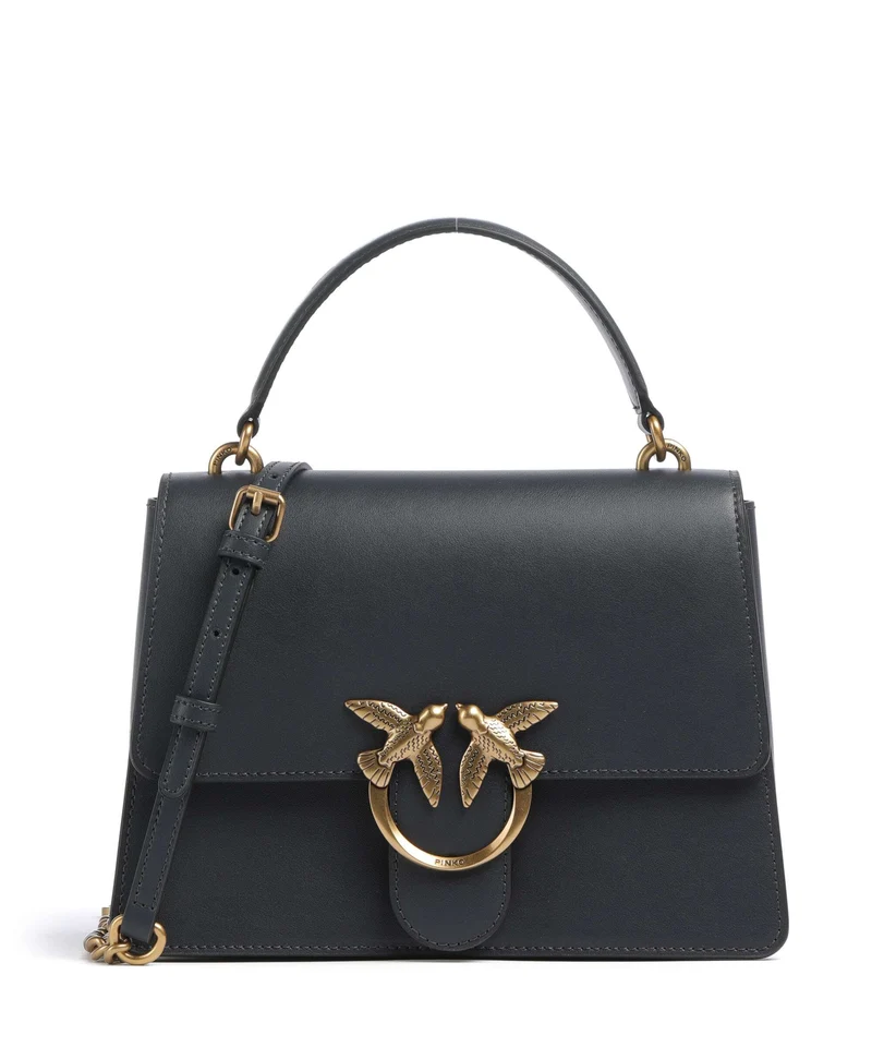 Pinko Love One Classic Borsa a mano grigio asfalto/antique gold