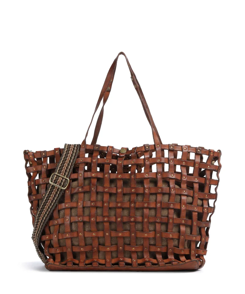Campomaggi Borsa shopper cognac/bronze